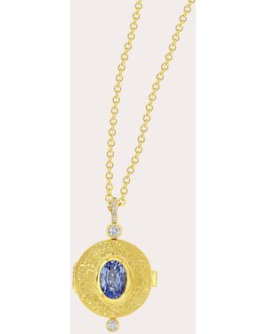 Future Fortune Sapphire & Diamond Wizard Locket Necklace - Metallic
