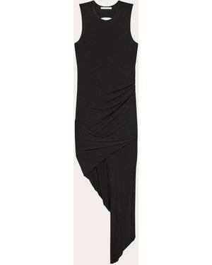 Helmut Lang Jersey Twisted Drape Sleeveless Dress - Black