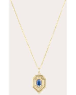 ParkFord Sapphire & 14K Revival Teardrop Necklace - Natural