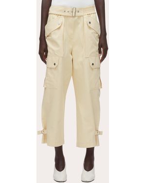 3.1 Phillip Lim Twill Utility Cropped Cargo Pants - Natural