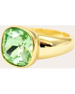 Short & Suite Candy 14K-Plated Swarovski Crystal Ring - Blue