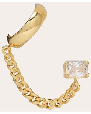 Lady Grey Jewelry Cubic Zirconia Tether Earring - Metallic
