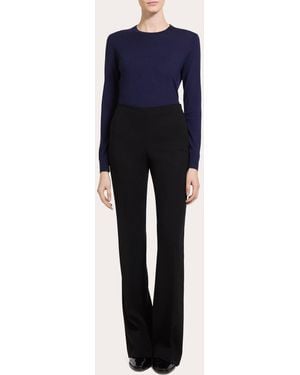 Theory Demitria Crepe Slim Flare Pants - Blue