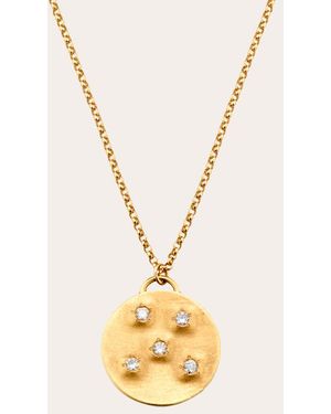 Elizabeth Moore Diamond & 18K Circle Of 5Ths Pendant Necklace - Metallic