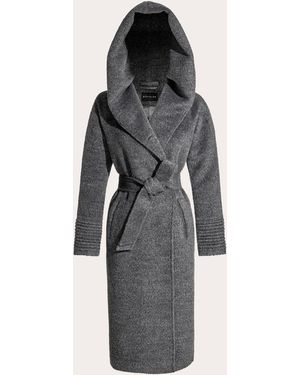 Sentaler Bouclé Alpaca Hooded Long Coat - Gray