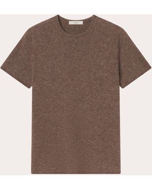 Co. Cashmere Silk Knit T-Shirt - Brown