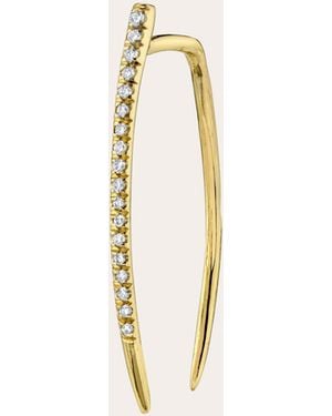Gabriela Artigas 14K Pavé Large Infinite Tusk Earrings - Natural