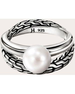 John Hardy Cultured Pearl Jh Essential Ring - Metallic