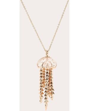 Bibi Van Der Velden Quartz & Diamond Jellyfish Pendant Necklace - Natural