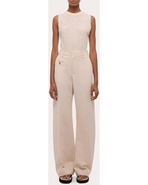 Helmut Lang Sailor Twill Articulated Pants - Natural