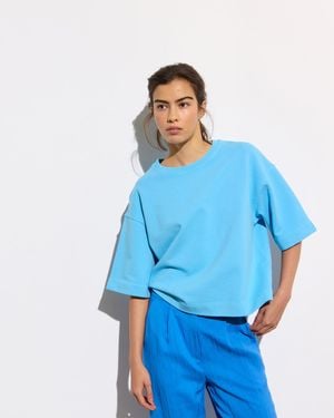 Oliver Bonas Short Sleeve Sweatshirt, Size 6 - Blue