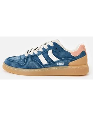 Coolway Goal Suede Trainers, Size 5.5 - Blue