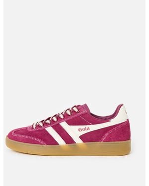 Gola Viper 78 Cerise & White Trainers, Size 3 - Pink