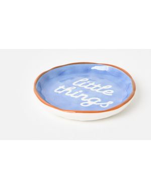 Oliver Bonas Little Things Ceramic Ring Dish - Blue
