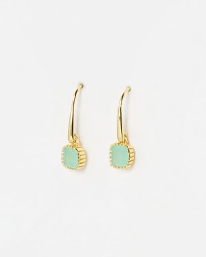 Oliver Bonas Briar Aquamarine Drop Earrings - Multicolour