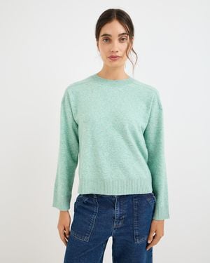 Oliver Bonas Crew Neck Sparkle Knitted Jumper, Size 12 - Green