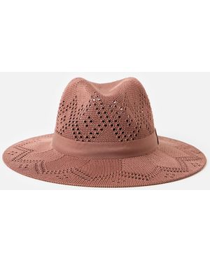 Oliver Bonas Chocolate Fabric Fedora Hat - Pink