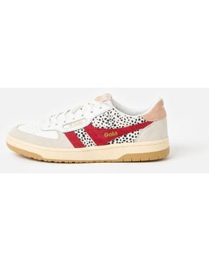 Gola X Ob Exclusive Hawk Red & Dotty Trainers, Size Uk 3 - Pink