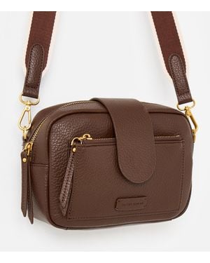 Oliver Bonas Charlee Chocolate Crossbody Bag - Brown