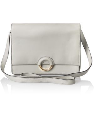 Oliver Bonas Leather Cross Body Bag - Grey