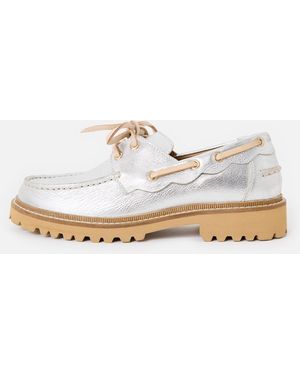 Oliver Bonas Metallic Chunky Loafers, Size 3 - White