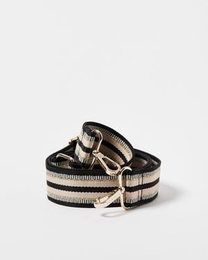 Oliver Bonas Black Metallic Stripe Replacement Bag Strap - Multicolour