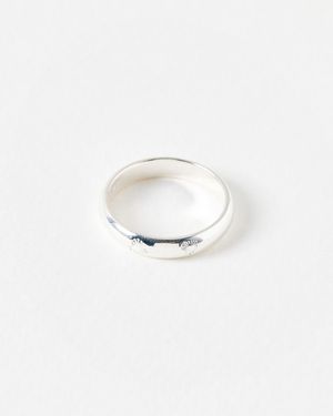 Oliver Bonas Priya Engraved Heart Ring - White