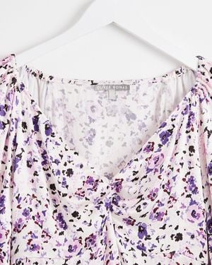 Oliver Bonas Ditsy Floral Lilac Purple Top, Size 6 - White