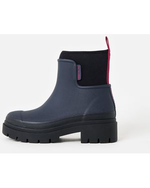 Merry People Midnight & Magenta Tully Ankle Wellington Boots, Size 3 - Blue