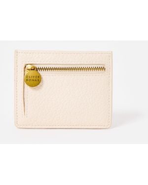 Oliver Bonas Lola Ecru Zipped Card Holder - Natural