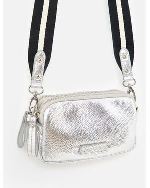 Oliver Bonas Naha Metallic Crossbody Bag - White