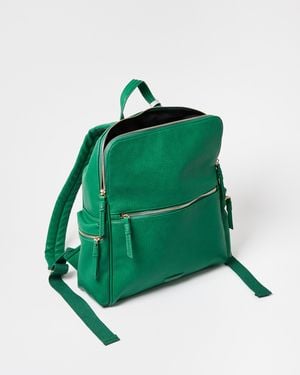Oliver Bonas Imalie Curved Top Green Backpack