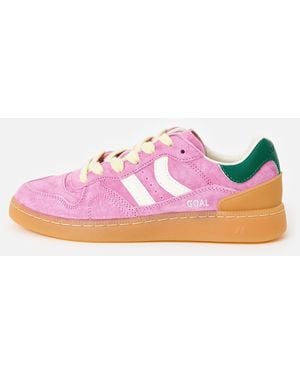 Coolway Goal Lemonade Suede Trainers, Size 5 - Pink
