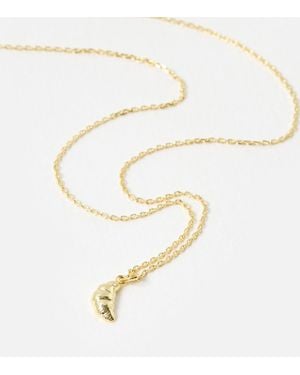 Oliver Bonas Claude Croissant Pendant Necklace - White