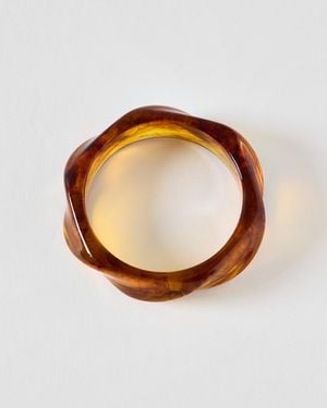 Oliver Bonas Neve Resin Bangle - Brown