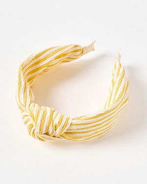 Oliver Bonas Ethel Stripe Knot Headband - Metallic