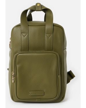 Oliver Bonas Mami Khaki Mini Backpack - Green