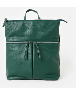 Oliver Bonas Anie Forest Medium Multi Pocket Backpack - Green