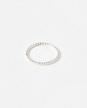 Oliver Bonas Yara Sterling Bobble Ring - White