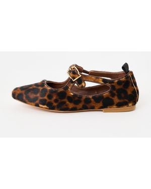 Anonymous Copenhagen Praise Leopard Print Ballet Flats, Size 3 - Brown