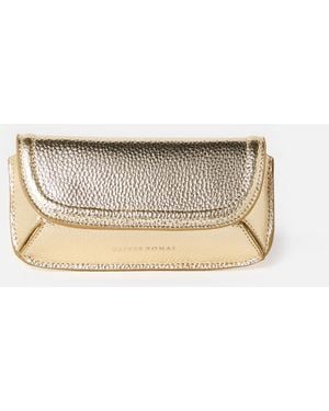 Oliver Bonas Carly Metallic Sunglasses Case - Natural