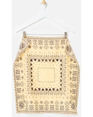 Oliver Bonas Heart Bandana Cotton Square Scarf - Natural