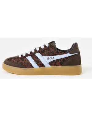Gola X Ob Exclusive Viper Savanna Leopard Print Trainers, Size 3 - Brown