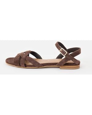 Oliver Bonas Chocolate Suede Sandals, Size 3 - Brown