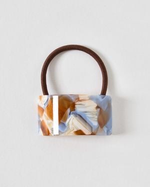 Oliver Bonas Niamh Blue & Brown Resin Hair Band - Multicolour