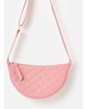Oliver Bonas Betty Canvas Quilted Belt Bag - Pink