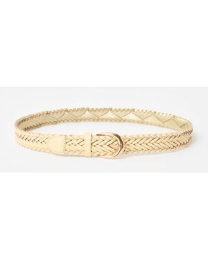 Oliver Bonas Butter Weave Jeans Belt - Natural