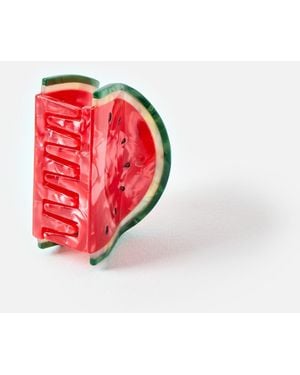 Oliver Bonas Eddie Watermelon Slice Hair Claw Clip - Red