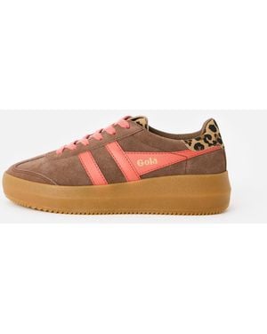 Gola X Ob Exclusive Athena & Coral Pink Trainers, Size 3 - Orange