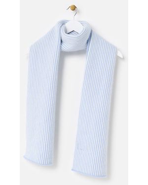 Robert Mackie Kelpie & White Striped Scarf - Blue